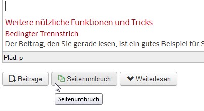 seitenumbruch button